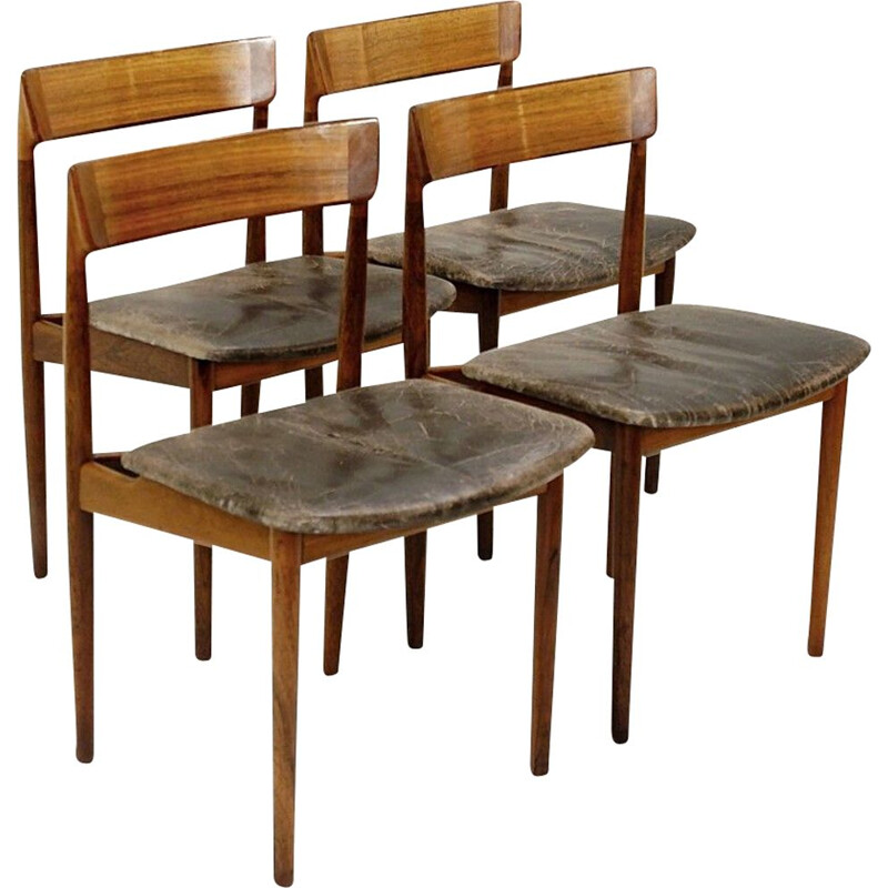 4 Dining Chairs  by Henry Rosengren Hansen for Brande M∅belindustri