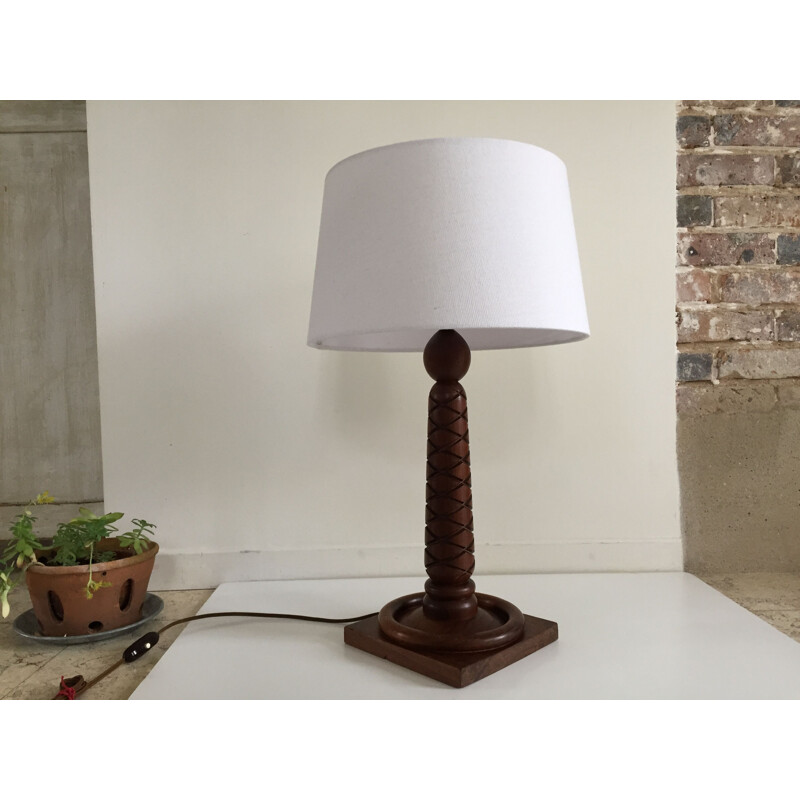 Scandinavian rosewood vintage lamp design 60, 1960s