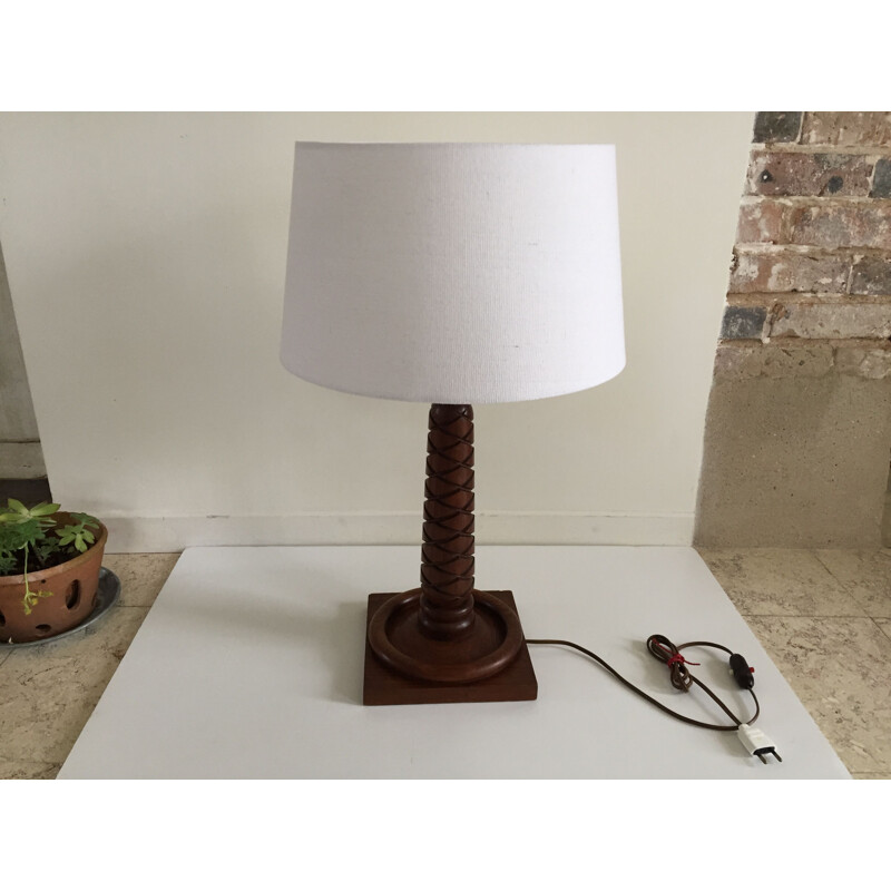 Lampe vintage scandinave en palissandre design 60, 1960