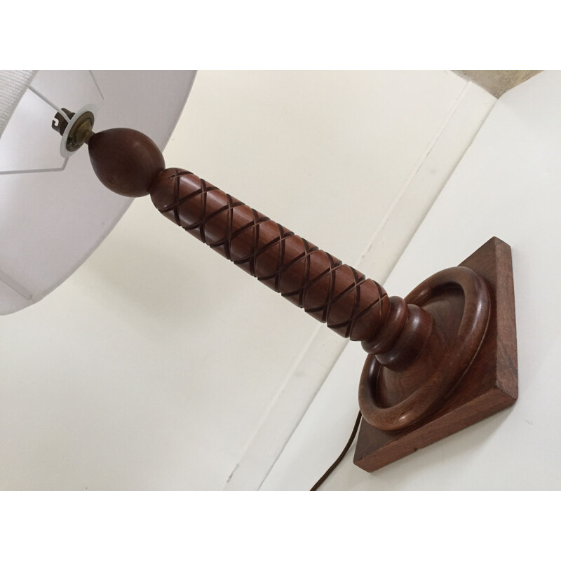 Scandinavian rosewood vintage lamp design 60, 1960s