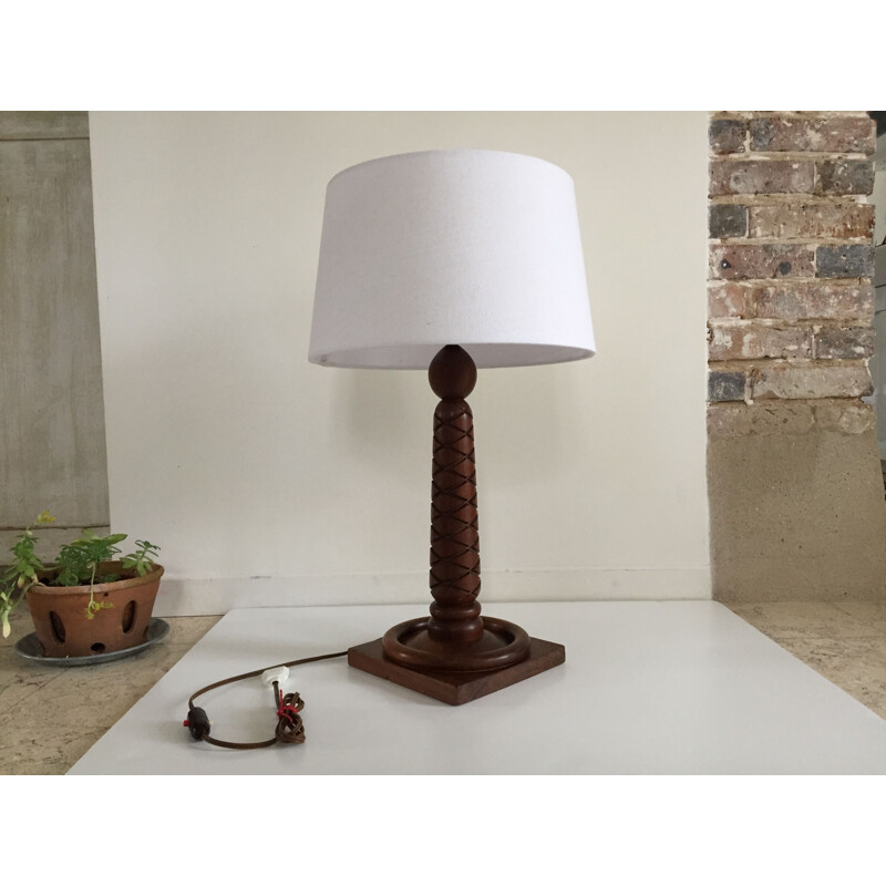 Scandinavian rosewood vintage lamp design 60, 1960s