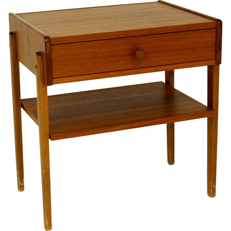 Vintage teak bedside table, Sweden 1960s