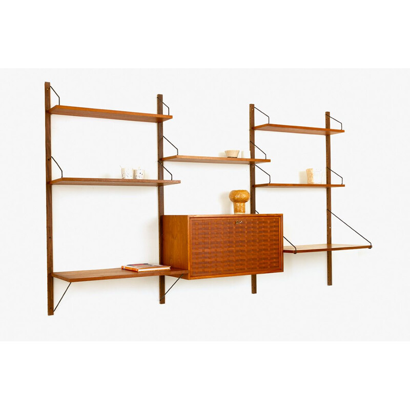 Vintage danish wall unit by Poul Cadovius for Cado, 1960s