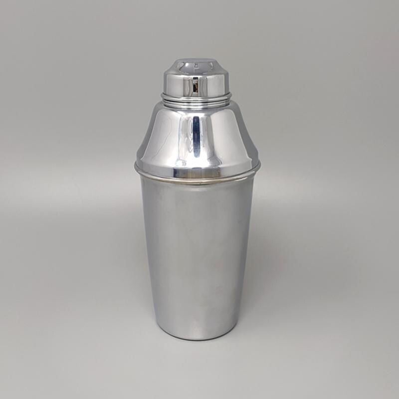 Vintage ALFRA cocktail shaker by Carlo Alessi in Stainless Steel,  Italy 1950s