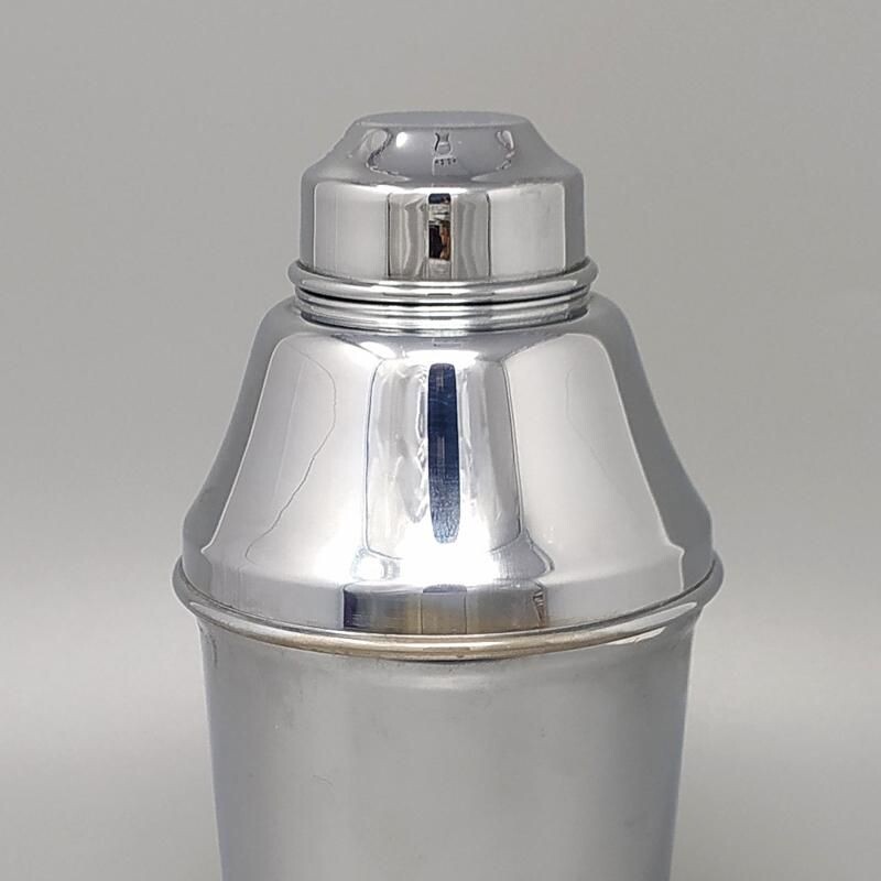 Vintage ALFRA cocktail shaker by Carlo Alessi in Stainless Steel,  Italy 1950s