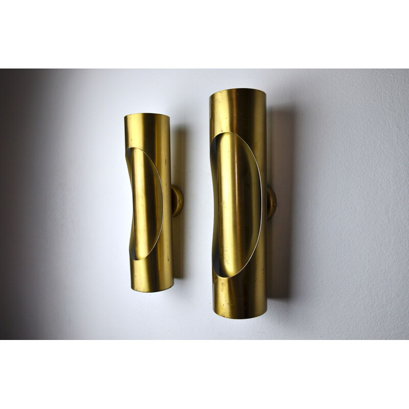 Pair of mid century tubular sconces by Raak, 1970s