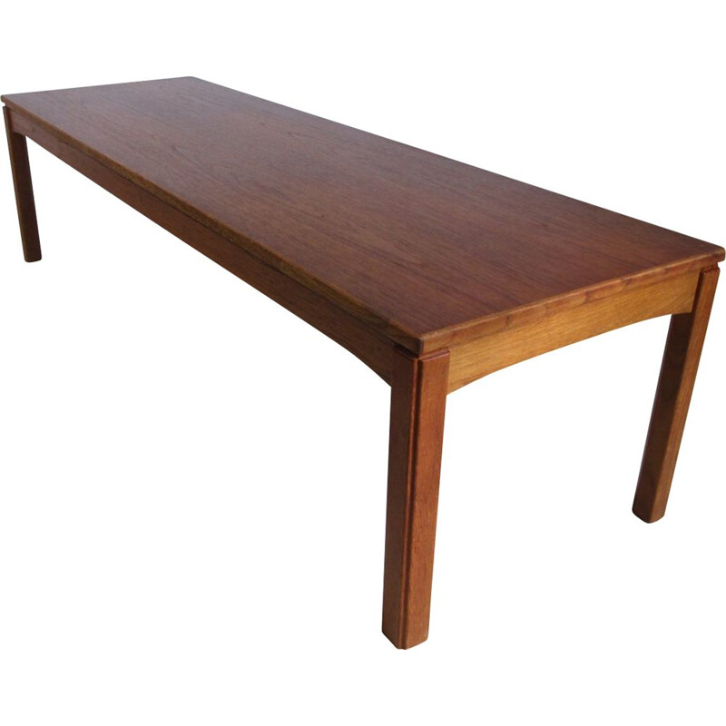 Mid century coffee table veneered with teak, Sweden 1970s