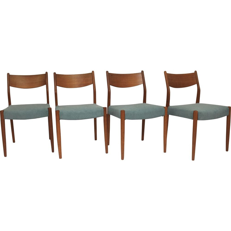 4 vintage teak chairs by Cees Braakman for Pastoe, 1960s