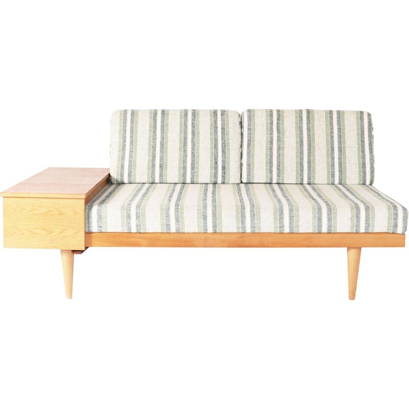Mid century oak daybed sofa by Ingmar Relling and Haldor Vik for Ekornes Fabrik