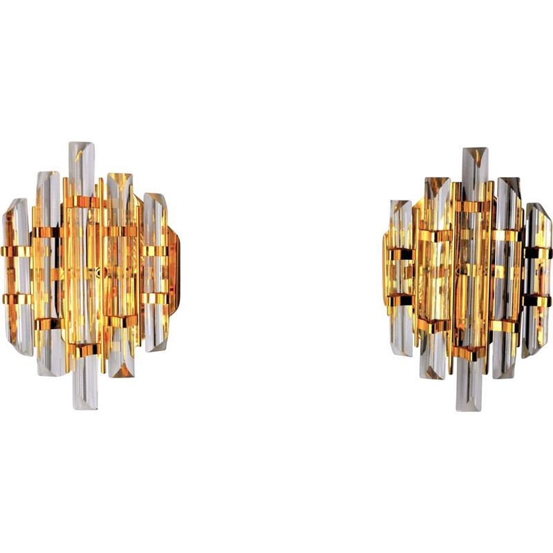 Pair of mid century sconces by Venini, Italy 1970s