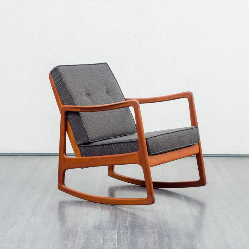 Mid century rocking chair by Ole Wanscher for France & Son, 1960s