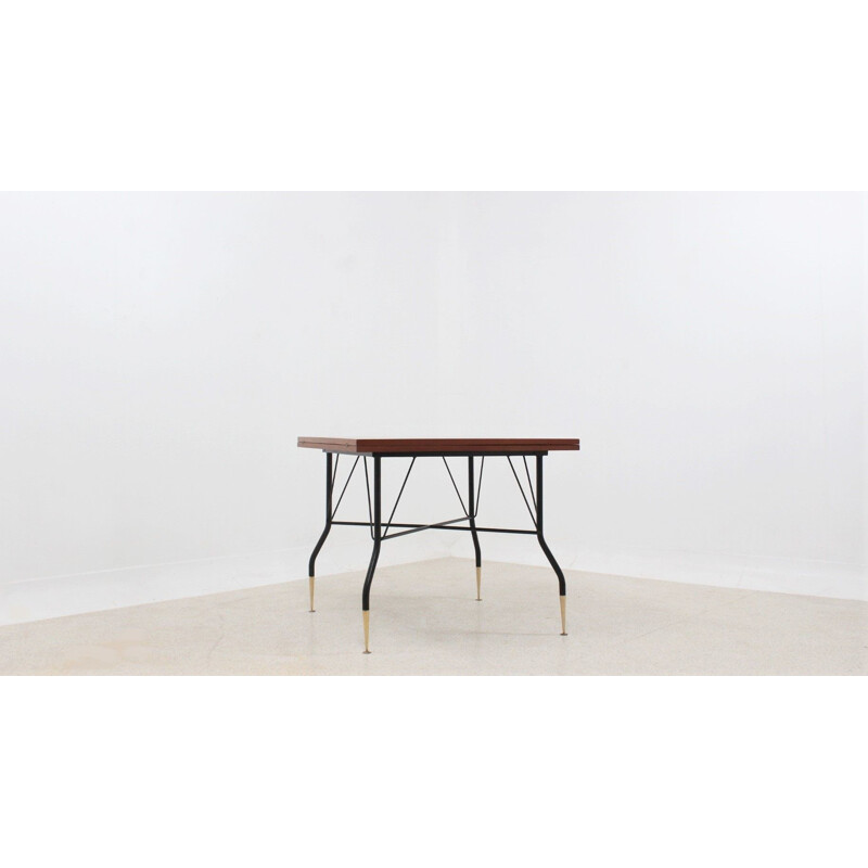 Mid century folding teak dining table by GALIMBERTI, 1950s