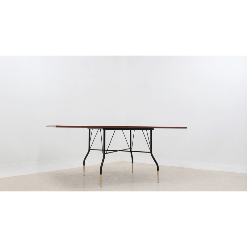 Mid century folding teak dining table by GALIMBERTI, 1950s