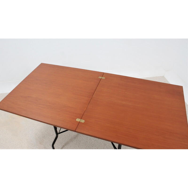 Mid century folding teak dining table by GALIMBERTI, 1950s