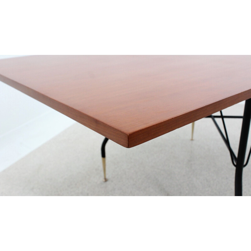 Mid century folding teak dining table by GALIMBERTI, 1950s