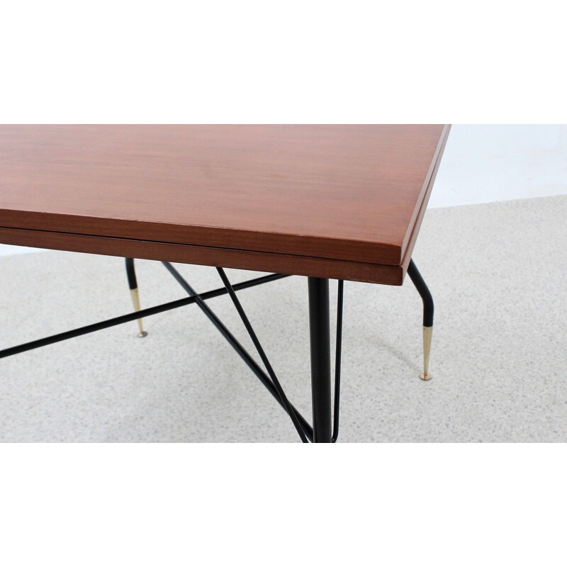 Mid century folding teak dining table by GALIMBERTI, 1950s