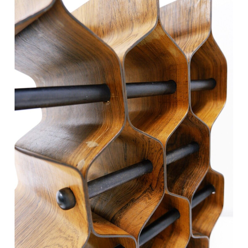 Vintage sculptural wine rack by Torsten Johansson for AB Formtra, Sweden