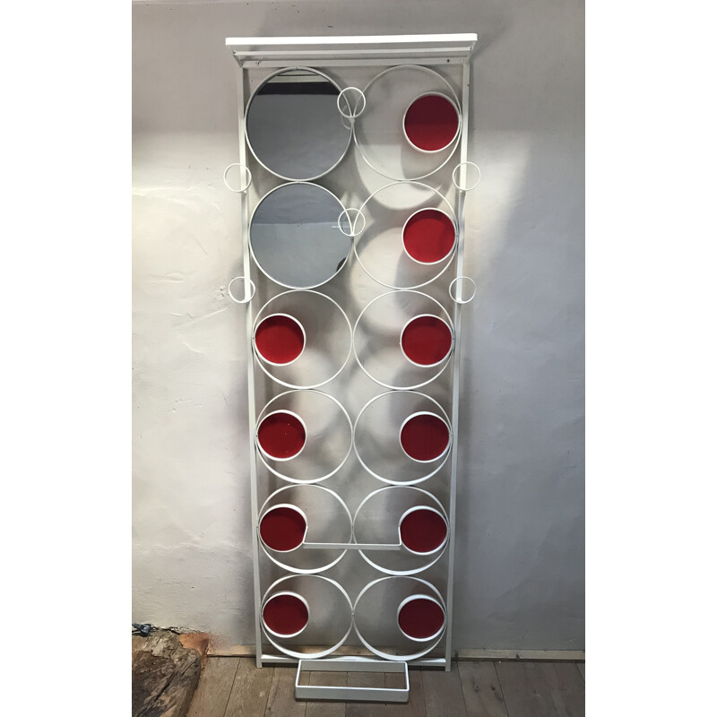 Vintage wrought iron coat rack, 1950