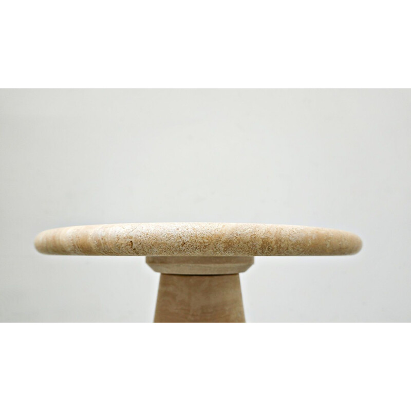 Pair of mid-century travertine side tables, Italy 1970s