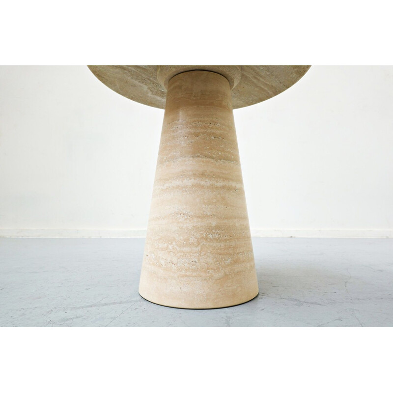 Pair of mid-century travertine side tables, Italy 1970s