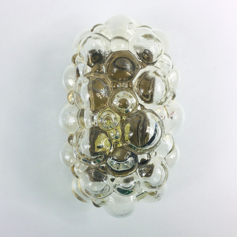 Mid century bubble glass wall lamp by Helena Tynell for Limburg, Germany 1960s