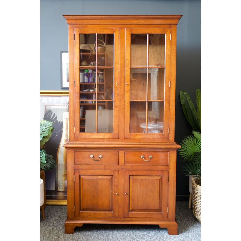 Vintage solid cherrywood display dresser