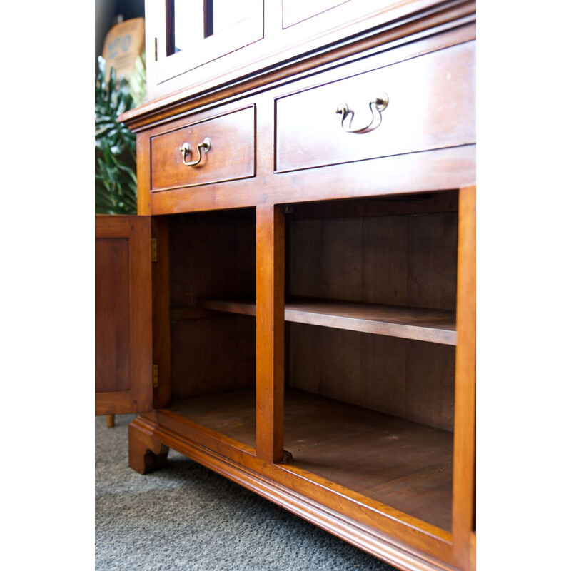 Vintage solid cherrywood display dresser