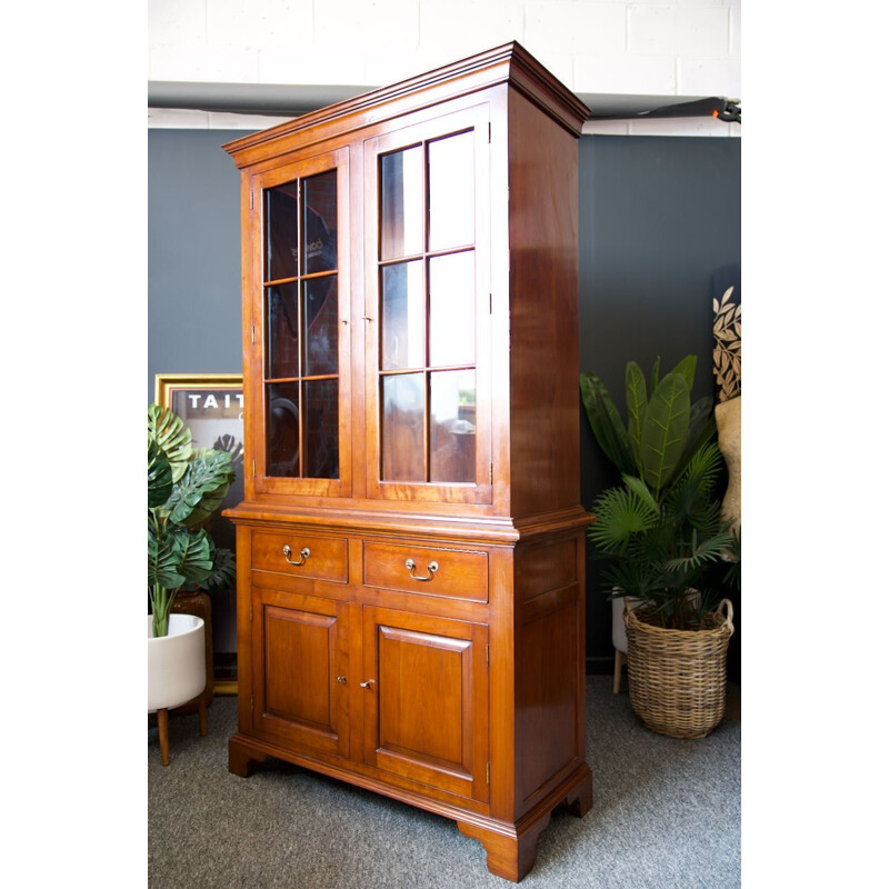 Vintage solid cherrywood display dresser