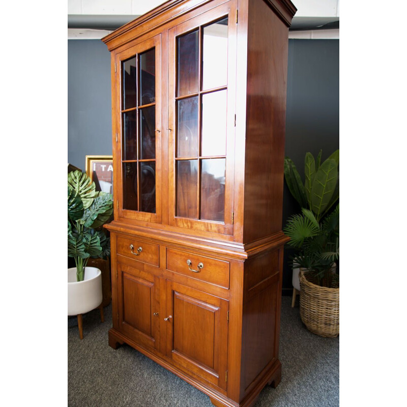 Vintage solid cherrywood display dresser