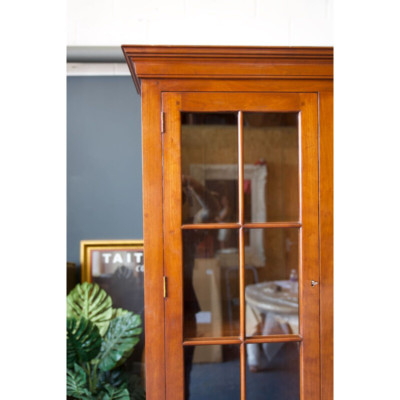 Vintage solid cherrywood display dresser