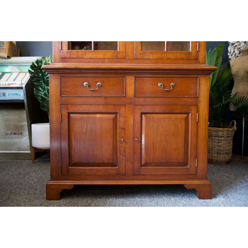 Vintage solid cherrywood display dresser