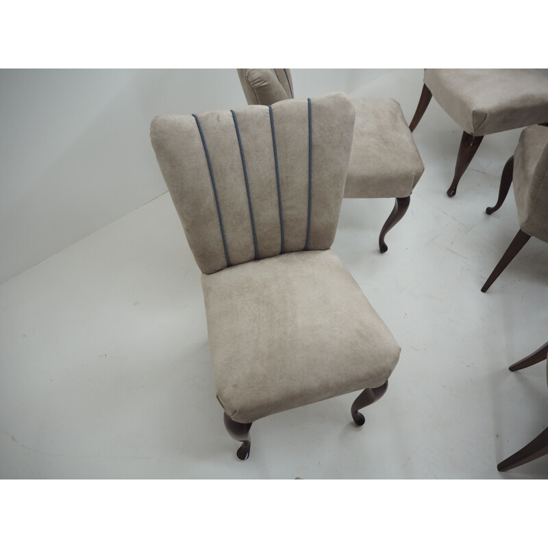 10 vintage dining chairs ,Czechoslovakia 1920s