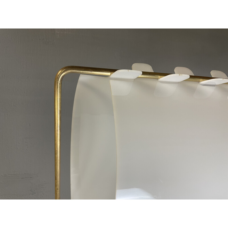 Vintage M1 floor lamp in wood and brass by Joseph-André Motte, 1958s