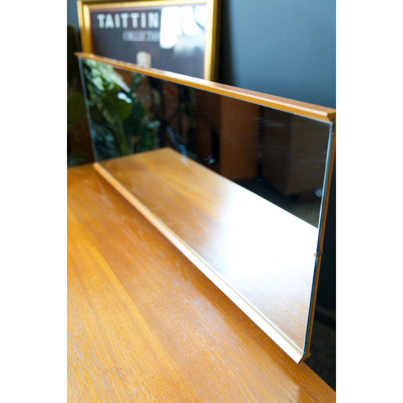 Mid century Austinsuite teak dressing table or sideboard drawers with mirror, London 1960s