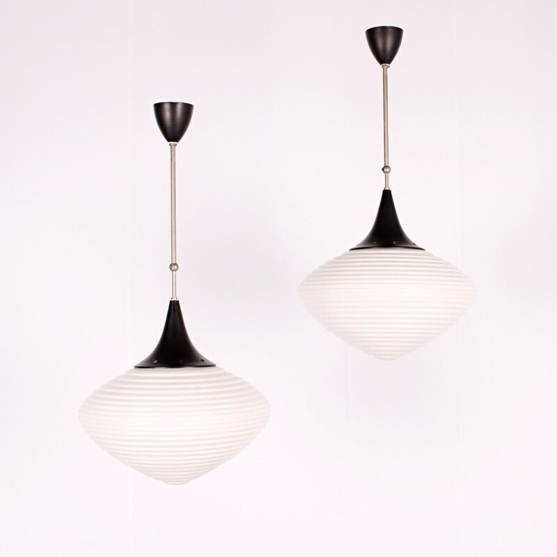 Pair of pendant lamps vintage by Jaroslav Bejvl