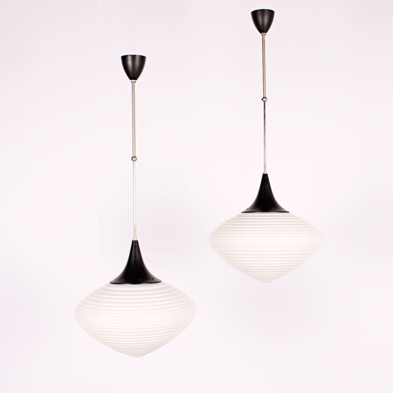 Pair of pendant lamps vintage by Jaroslav Bejvl