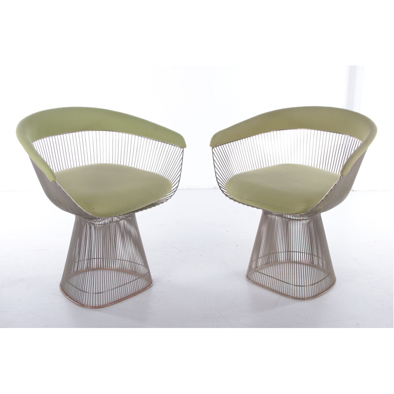 Pair of vintage armchairs by Warren Platner for knoll, 1966