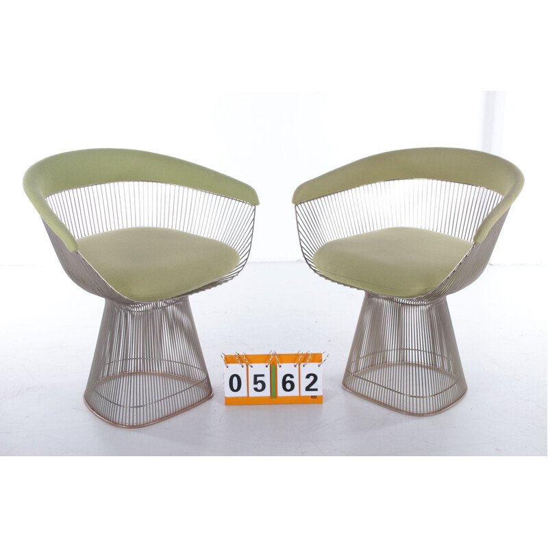 Pair of vintage armchairs by Warren Platner for knoll, 1966