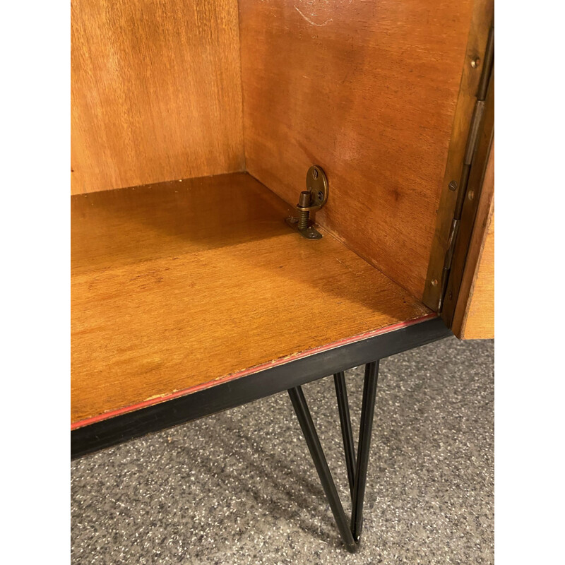 Vintage walnut veneer bookcase, Poland 1960