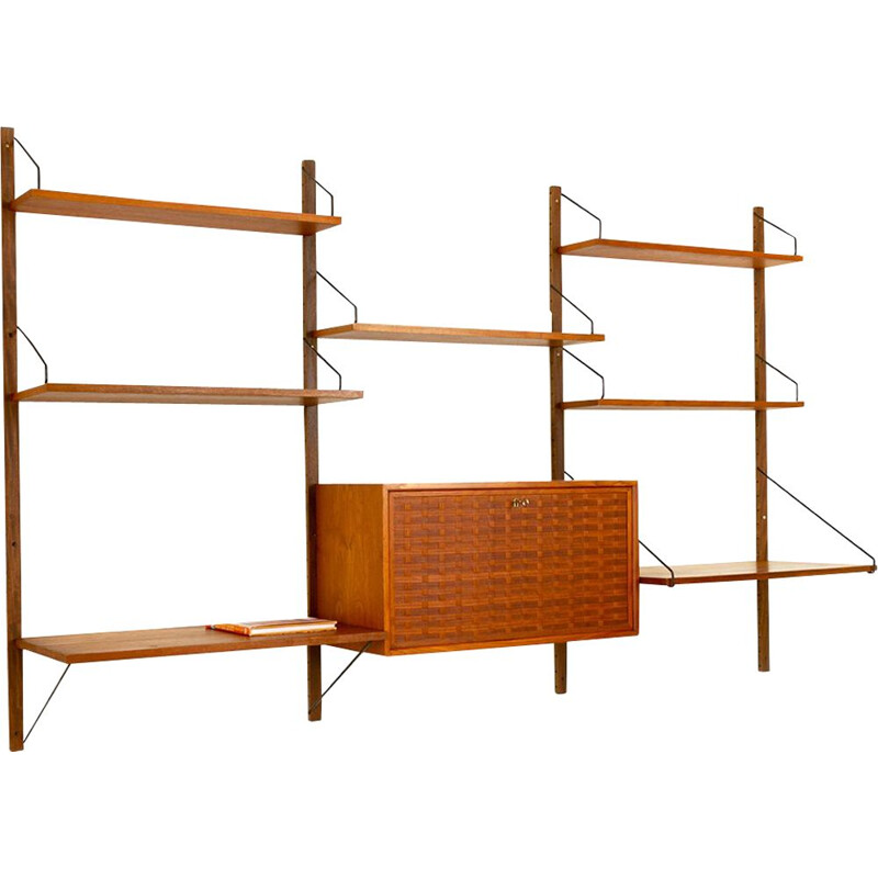 Vintage danish wall unit by Poul Cadovius for Cado, 1960s