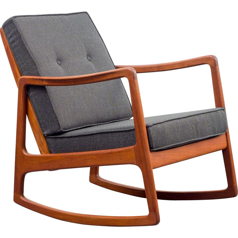 Mid century rocking chair by Ole Wanscher for France & Son, 1960s