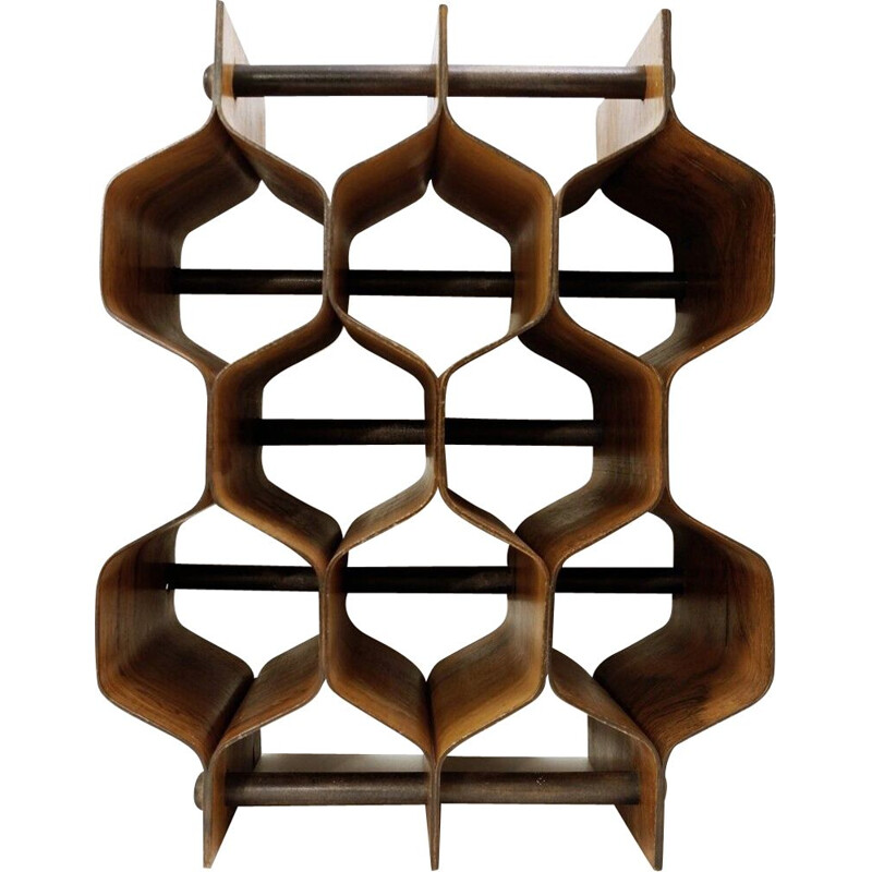 Vintage sculptural wine rack by Torsten Johansson for AB Formtra, Sweden