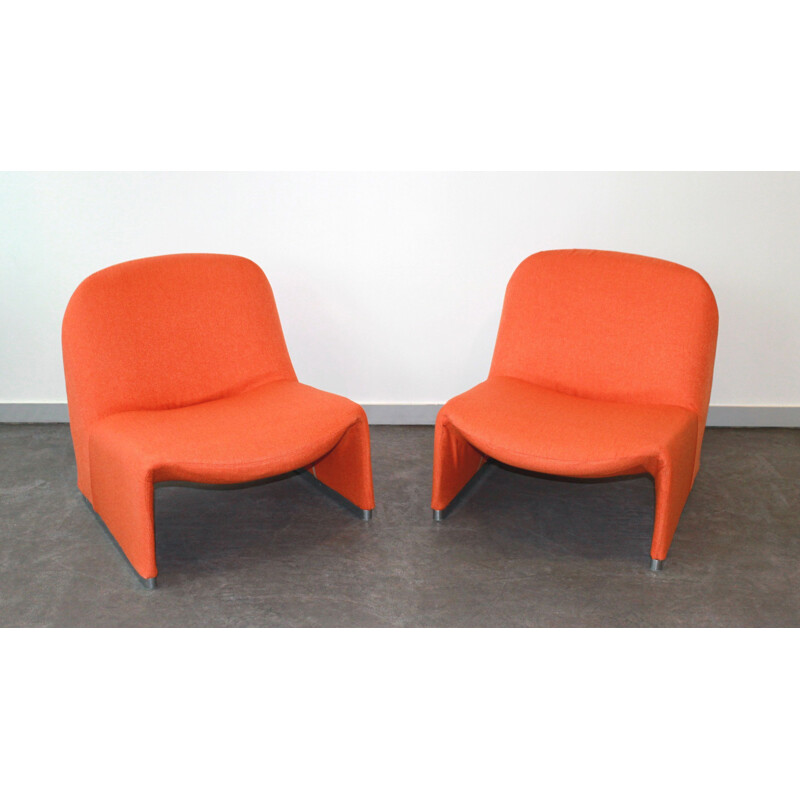 Pair of vintage Alky armchairs by Giancarlo Piretti for Castelli, 1969s