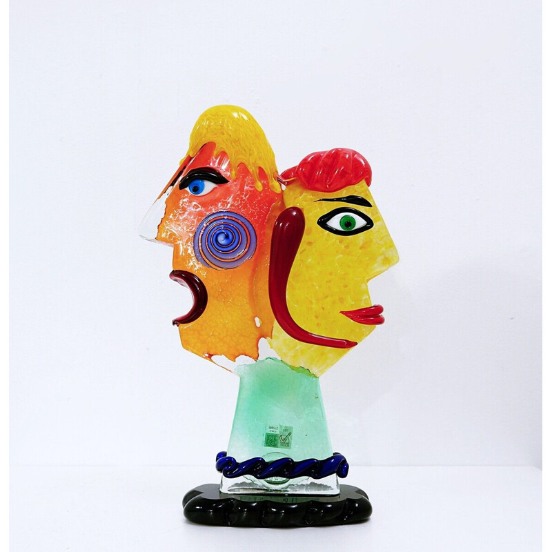 Vintage Murano glass sculpture by Mario Badioli, 2000s