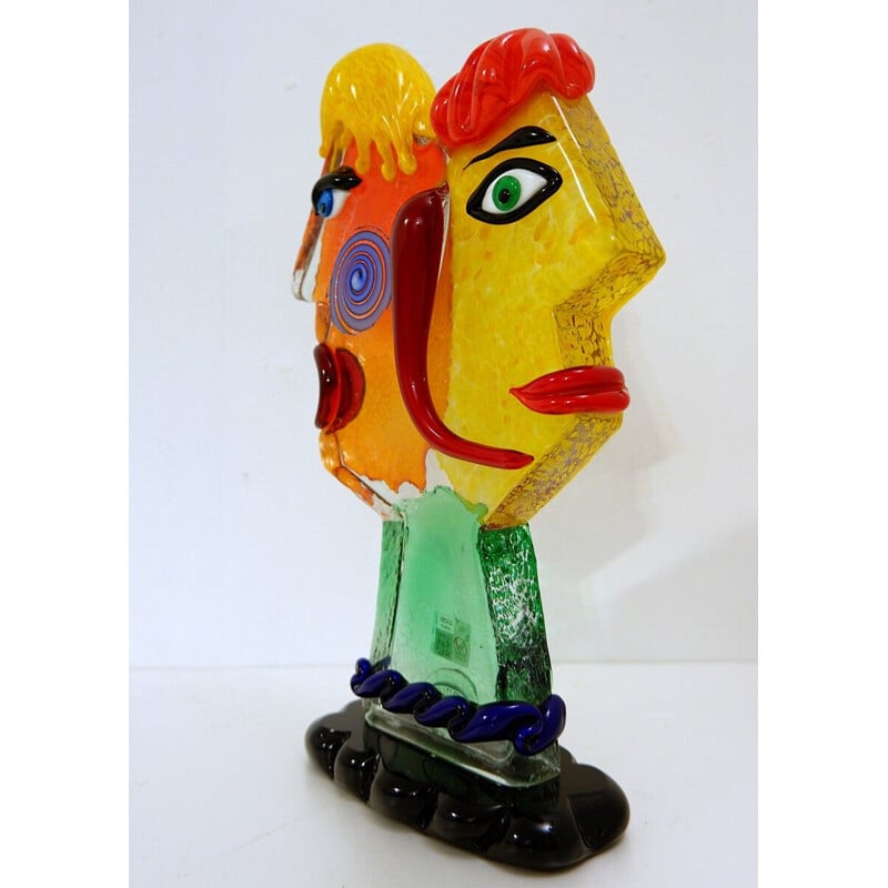 Vintage Murano glass sculpture by Mario Badioli, 2000s