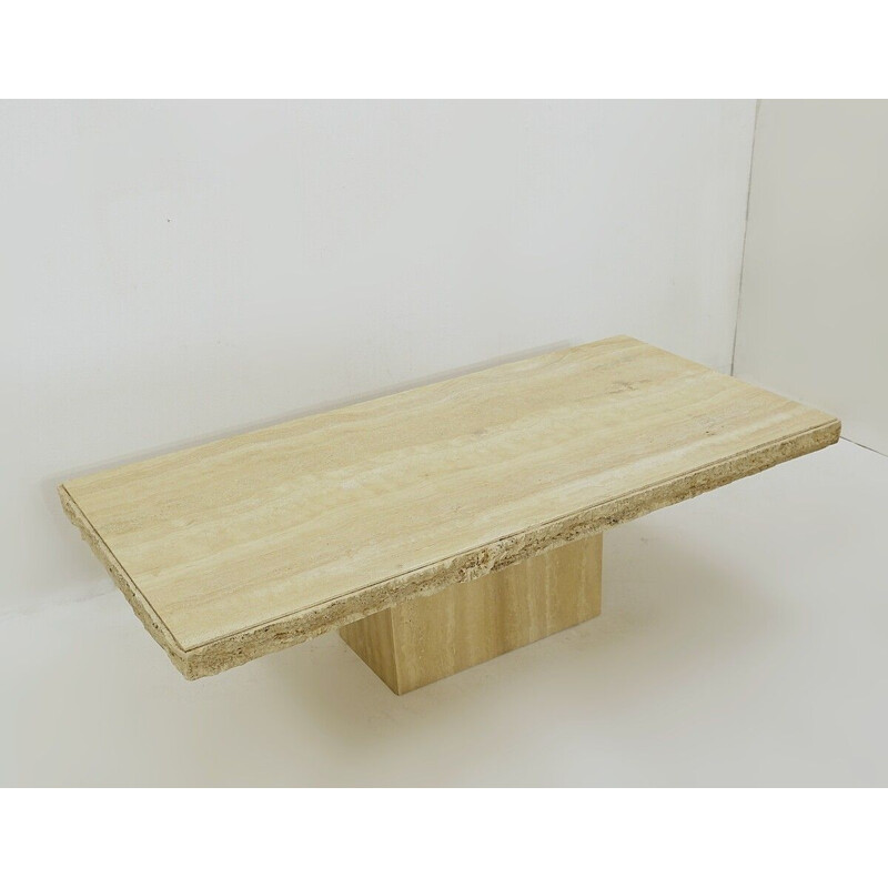 Vintage travertine coffee table, 1970