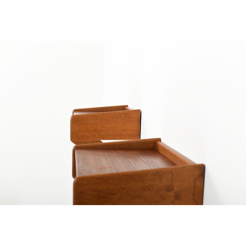 Pair of wall mounted nightstands vintage by Øholm Møbelfarik, 1950s