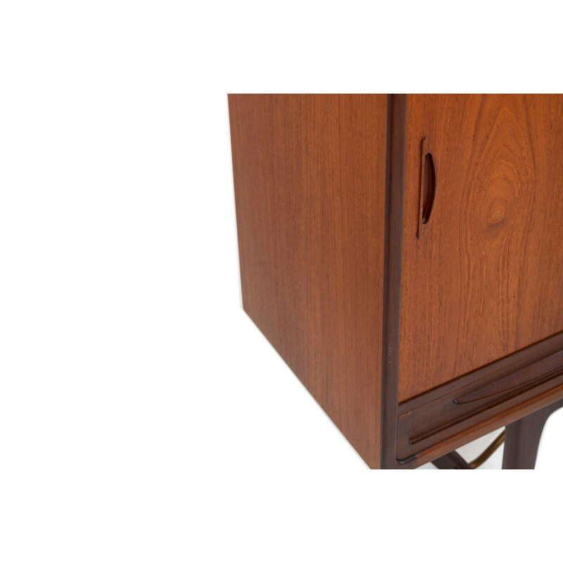 Buffet vintage in teak e ottone di Sofus Jørgensen, Danimarca 1960