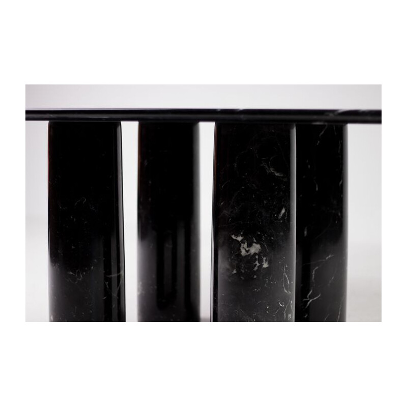 Table basse "Il Colonnato" vintage en marbre noir de Mario Bellini pour Cassina, 1970