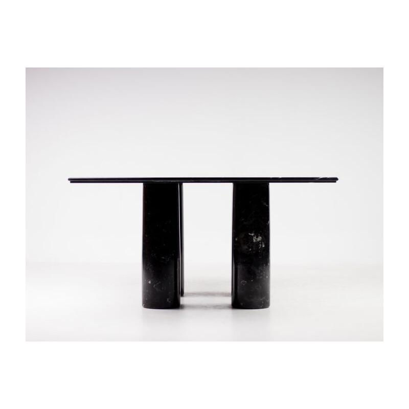 Table basse "Il Colonnato" vintage en marbre noir de Mario Bellini pour Cassina, 1970